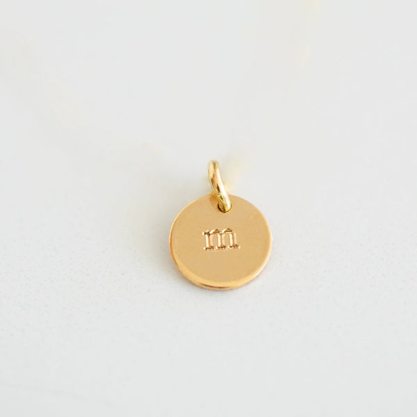 Initial Charm - Memorial Jewelry | laurelbox H / Gold